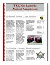 TKE Nu-Lambda Alumni - Winter 2009/2010 Newsletter