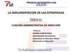 La Función Administrativa de Dirección