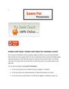 Instant cash loans- Instant cash loans for monetary crunch