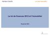 La loi de Finances 2012 et l'immobilier 