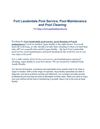 Fort Lauderdale Pool Service