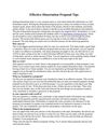 Effective Dissertation Proposal Tips