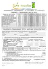 Camping & caravanning pitch renting contract