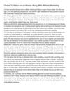 Desire To Make Actual Money Along With Affiliate Marketing
