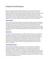 Introduction to Cloud Computing