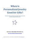 When is Personalized Jewelry Good for Gifts?
