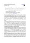 Self concept, level of aspiration and academic achievement of physically challenged and normal students at secondary...