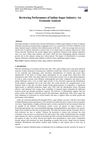 Reviewing Performance of Indian Sugar Industry An Economic Analysis