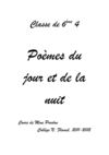 Classe de 6ème4, poèmes du jour et de la nuit