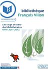 Coups de coeur hiver 2011-2012, bibliothèque François Villon Paris