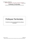 Cours de Politiques territoriales