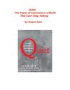 Quiet - The Power of Introverts