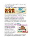 How Offshore Web Development Services Can Affect Your Business