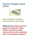Top Five Workplace Trends of 2012