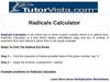 Radicals Calculator