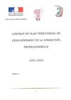 Contrat de Plan Territorial de Développement la Formation Professionnelle 