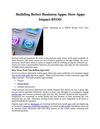 Building Better Business Apps How Apps Impact BYOD