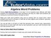 Algebra Word Problems
