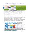 Joomla Web Development Company - Important Points When Selecting 