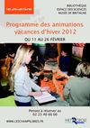 Programme des animations des vacances d'hiver 2012
