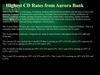Highest CD Rates from Aurora Bank