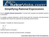 Simplifying Rational Expressions