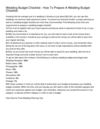 Wedding Budget Checklist - How To Prepare A Wedding Budget Checklist