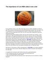 The importance of Live NBA odds to win a bet
