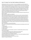 How To Create Your Own Self-Confidence Affirmations S