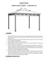 Sunjoy Grand Casual Gazebo Assembly and Instructions Manual