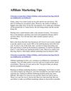 TOP Affiliate Marketing Tips