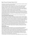 Basic Personal Computer Security Tip S (1)