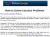 How to Solve Calculus Problems
