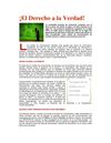 El Derecho a la Verdad