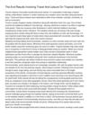 The End Results Involving Travel And Leisure On Tropical Island S