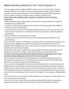 Website Marketing Methods For Non Profit Corporation S
