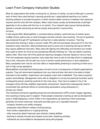 Learn From Company Instruction Studies