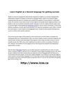 Learn English as a Second language for getting success