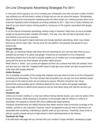 On-Line Chiropractic Advertising Strategies For 2011