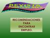 Recom. para encontrar Empleo