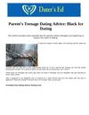 Parent’s Teenage Dating Advice: Black Ice Dating