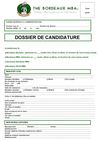 Dossier de candidature Bordeaux MBA