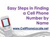 Easy Steps in Finding a Cell Phone Number by Name