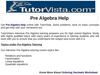 Pre Algebra Help