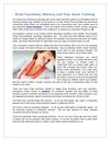 Brain Functions, Memory And Your Brain Training