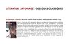 Littérature japonaise : Bibliographie / Coups de coeur