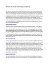 Benefits Of Cloud Technology Computing