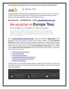 Android Application Development India is on Europe Tour From 1st March to 17th March 2012