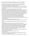 Information As A Competitive Advantage - Part 6, Innovation