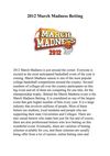 2012 March Madness Betting 